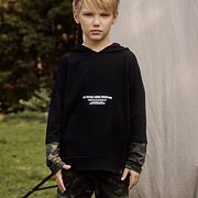 All for kids mikina FUTURE black/army