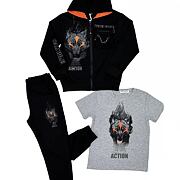 WOLF trojkomplet black/orange