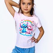 Lilo & Stitch triko rainbow pink