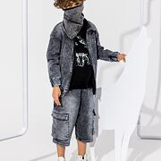 Mash Mnie cargo denim shorts ice black