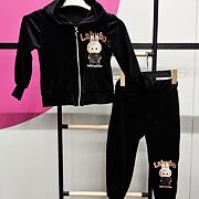 Labubu soft velur tepláková souprava black