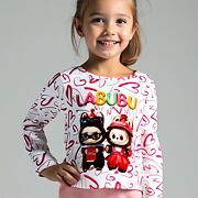 Labubu longsleeve žebrovaná blůzka Coca Cola