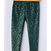 Lily Grey soft velur gold SHINE legíny smaragd