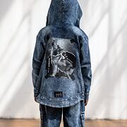 Mash Mnie soft blue denim mikinová bunda WOLF
