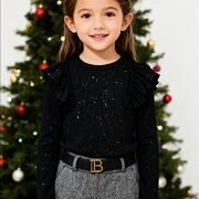 Luxury SHINE blůzka s řasením černá