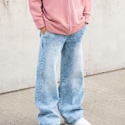 All for kids soft denim volné jeansy HEART