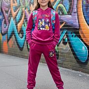 Huntrix soft velur souprava malinová