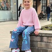 PREMIUM svetr s balonovými rukávy růžový