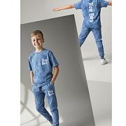 New York acid wash set blue