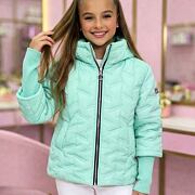 PREMIUM jarní bunda s dlouhými náplety mint