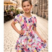 Letní HUNTRIX šaty s kabelkou white/pink