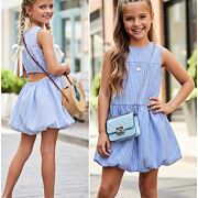 Marina letní šaty poseté kamínky blue