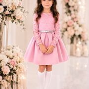Luxury Pastel pink dress - luxusní dívčí šaty