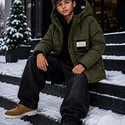 Zimní long bunda GIFTED khaki