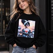 Rebel GIRL premium mikina s kamínky