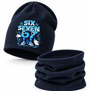 Six Seven čepice + nákrčník modrá