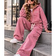 Soft cotton denim teenage souprava DIVA rose pink