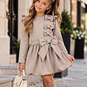 Mašličkové šaty Bella beige