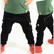 Černé chlapecké baggy kapsáče zip