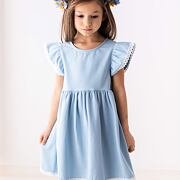 Lily Grey romantic boho šaty s krajkou baby blue