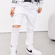 AFK ripped jeans white