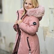Sporty růžová zimní parka