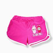 Labubu sporty kraťasy růžové