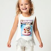 Labubu tílko třásničky HOLIDAY white