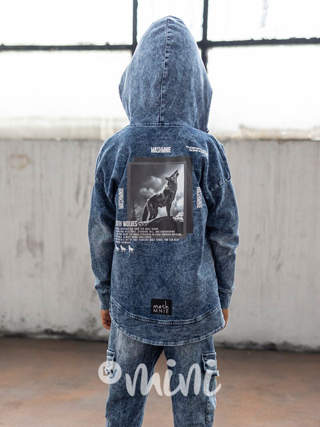 Mash Mnie soft denim mikina blue