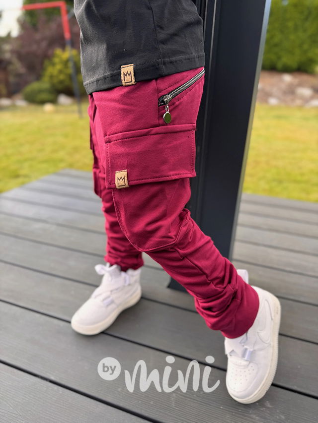 Bordo chlapecké baggy kapsáče zip