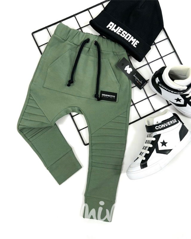 DESPACITO biker tepláky khaki