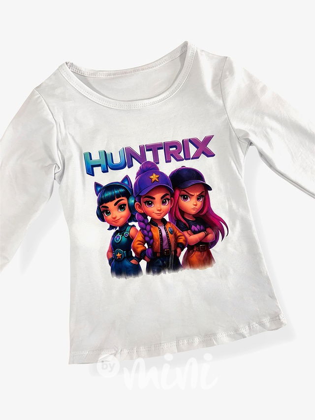 Huntrix triko s dlouhým rukávem bílé