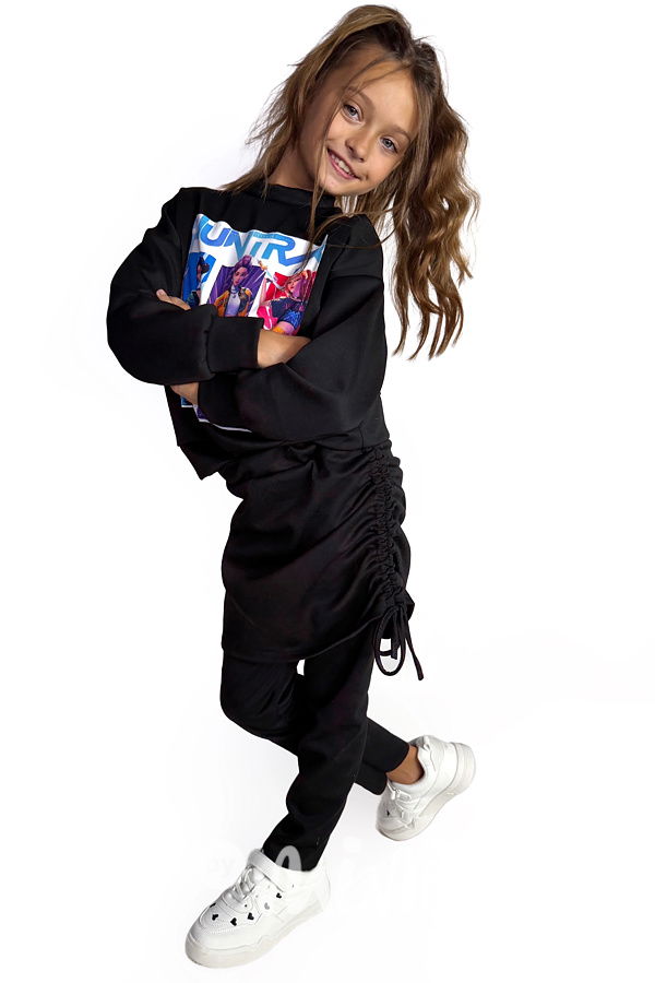 Černé legíny se sukní