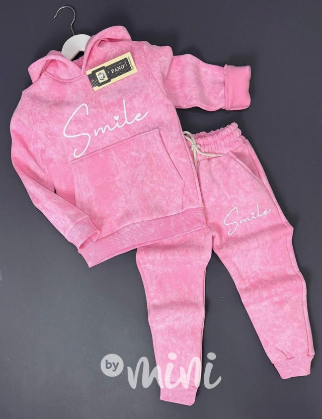 SMILE pink ombre zateplená souprava