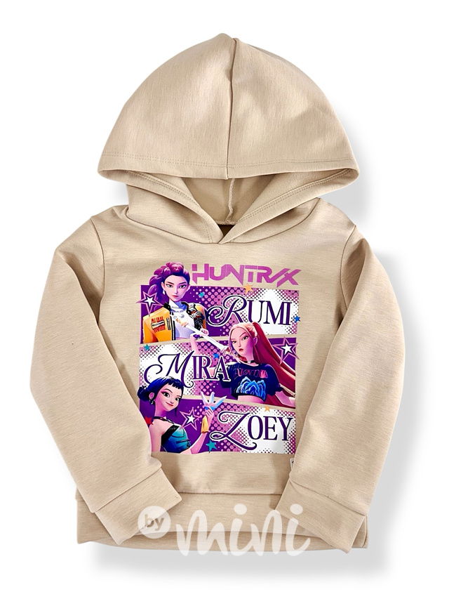 Huntrix zateplená mikina béžová