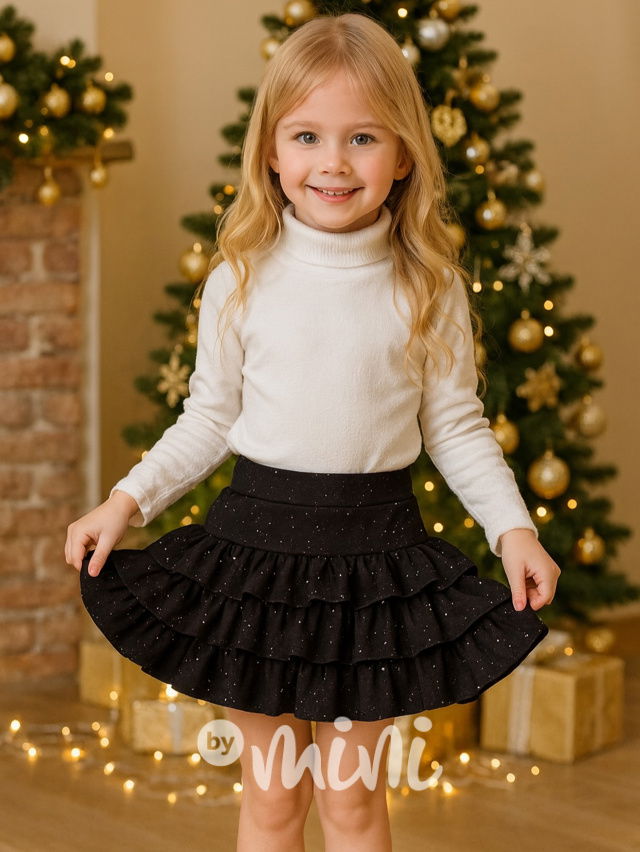 Vrstvená sukně GLOW černá