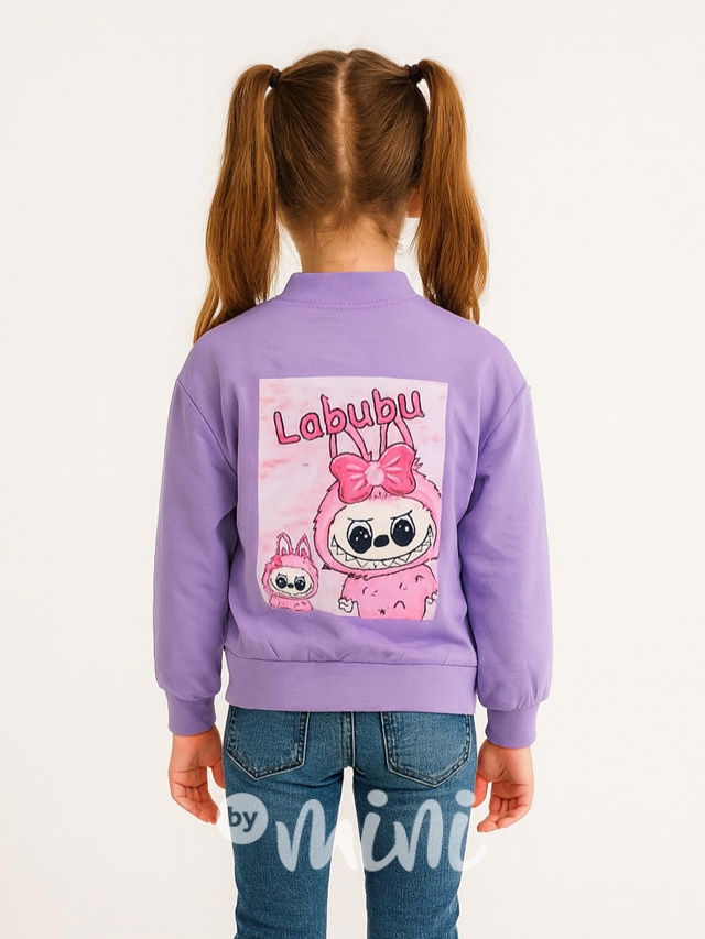 Labubu mikina fialová