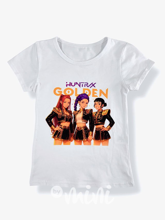 Demon Hunters triko GOLDEN bílé