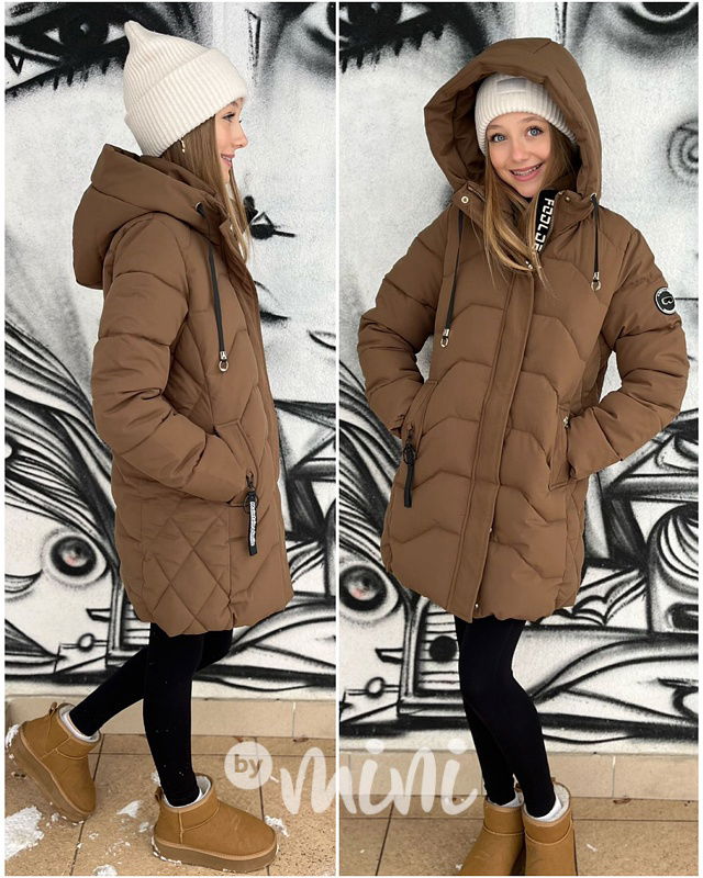 Zimní kabát Elis hnědý
