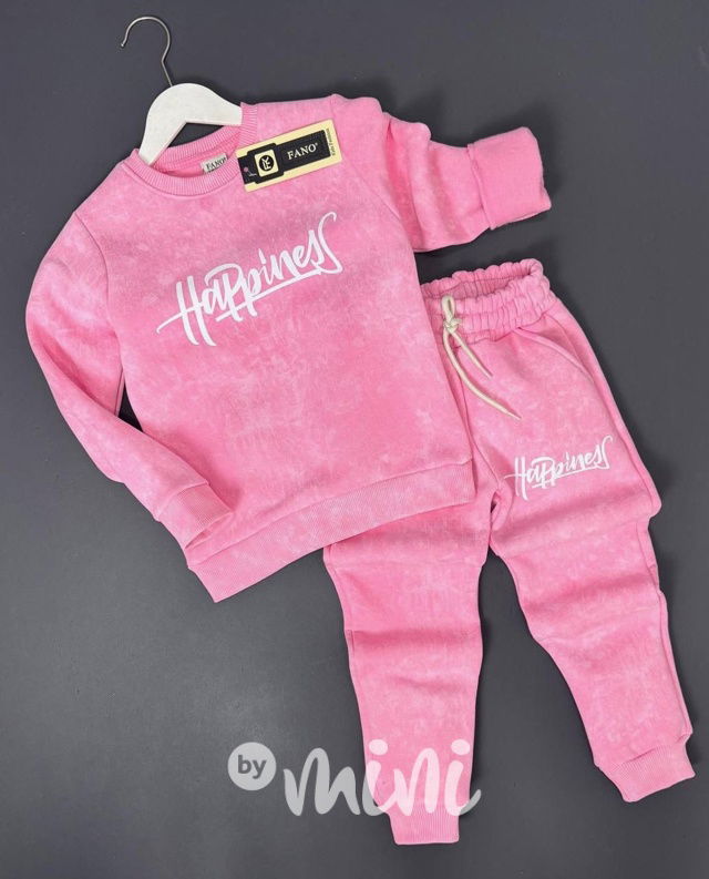 Happiness pink ombre zateplená souprava