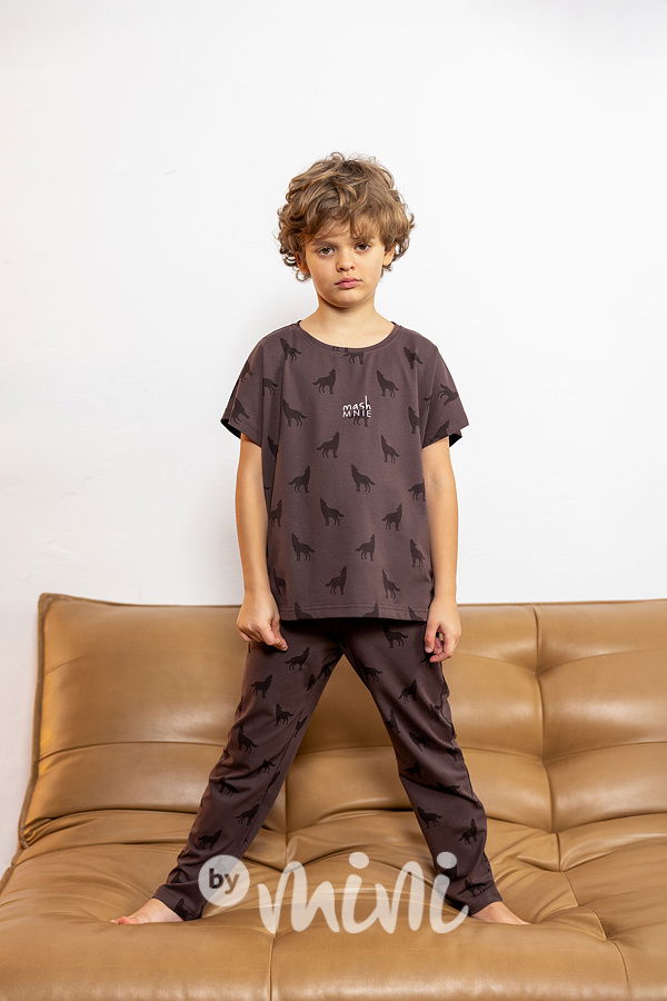 Mash Mnie pyžamo WOLF chocolate