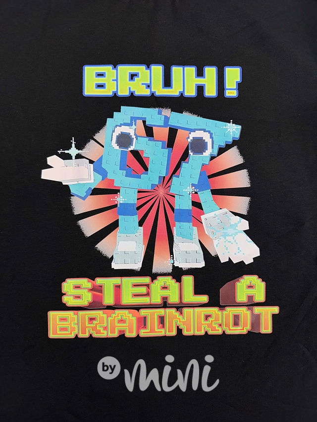 Steal a brainrot triko černé