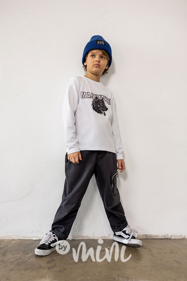 Mash Mnie longsleeve triko wolf bílé