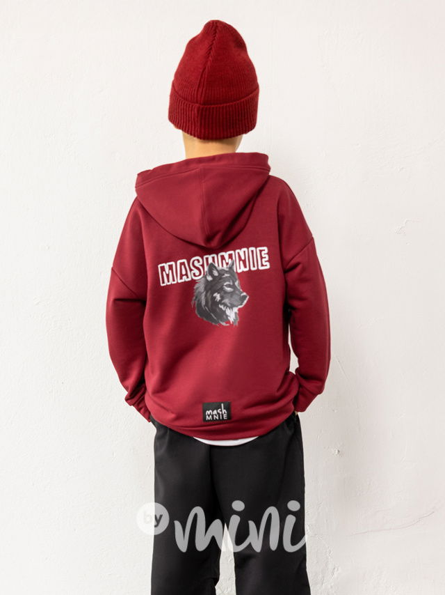 Mash Mnie hoodie mikina wolf bordo