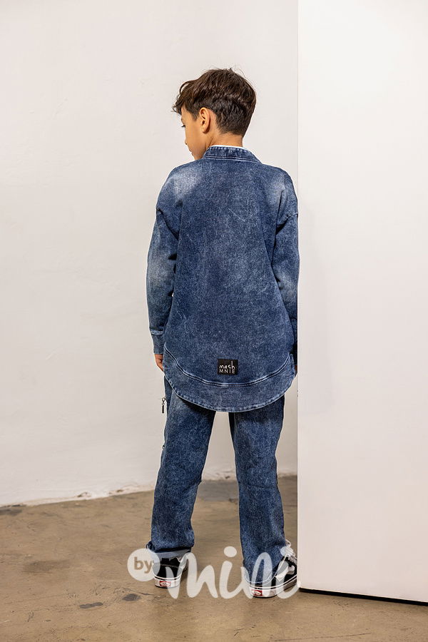 Mash Mnie soft denim kardigan WOLF