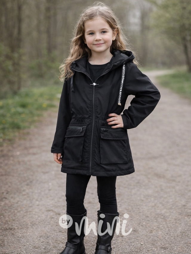 Přechodová parka černá