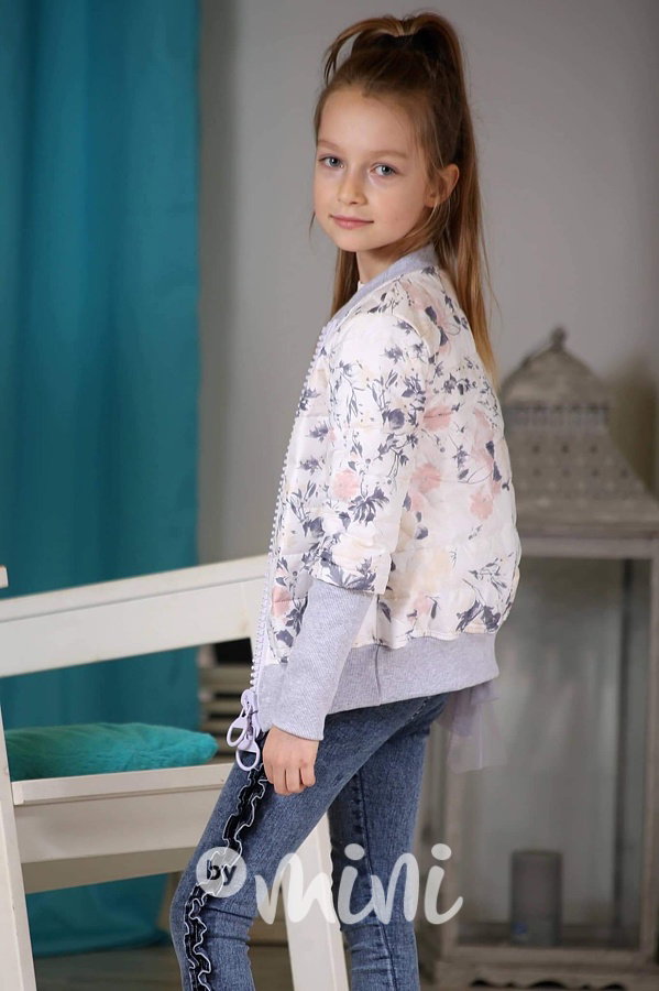 Jeans kalhoty s volánky