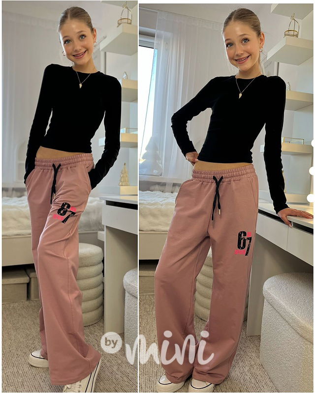 Lounge Six Seven volné tepláky růžové