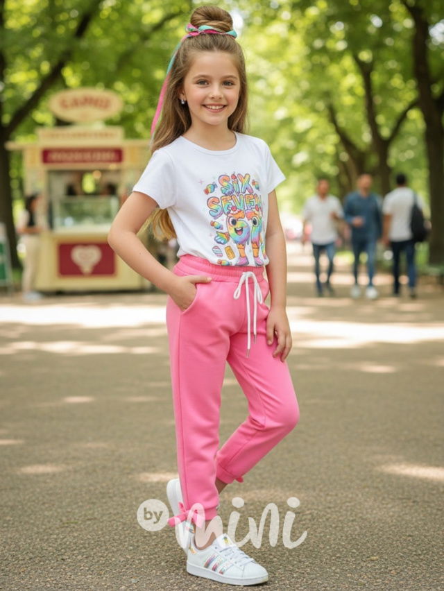 Mašličkové kalhoty růžové