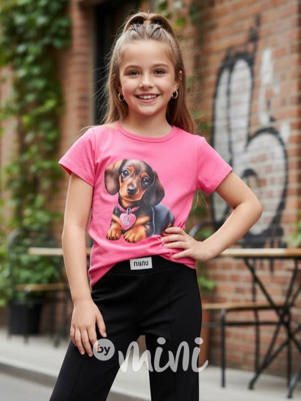 Jezevčík triko malinové